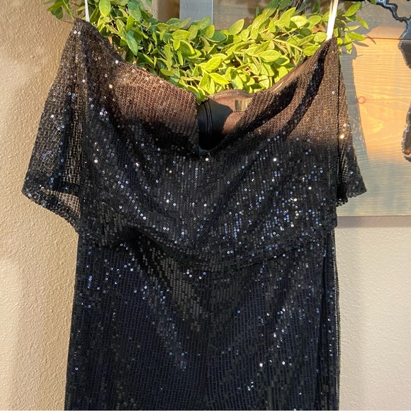 NWOT Lulus Power of Love Black Sequin Strapless Jumpsuit - Picture 6 of 14